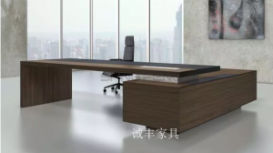 产品图片：家具企业诚丰家具办公家具产品名称《现代实木大班桌组》议价