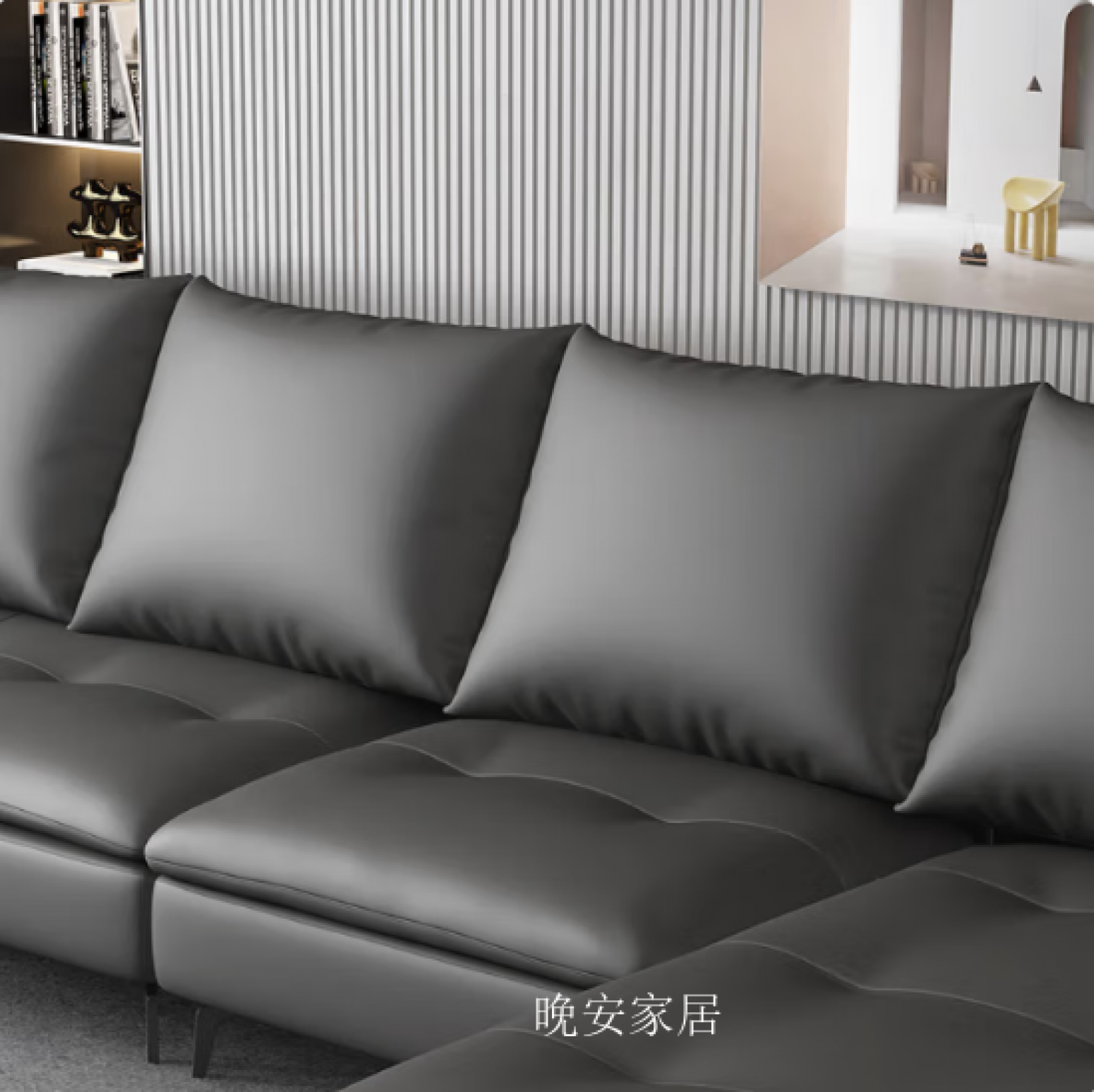 晚安家居客卧家具产品《现代头层牛皮沙发》【图1】