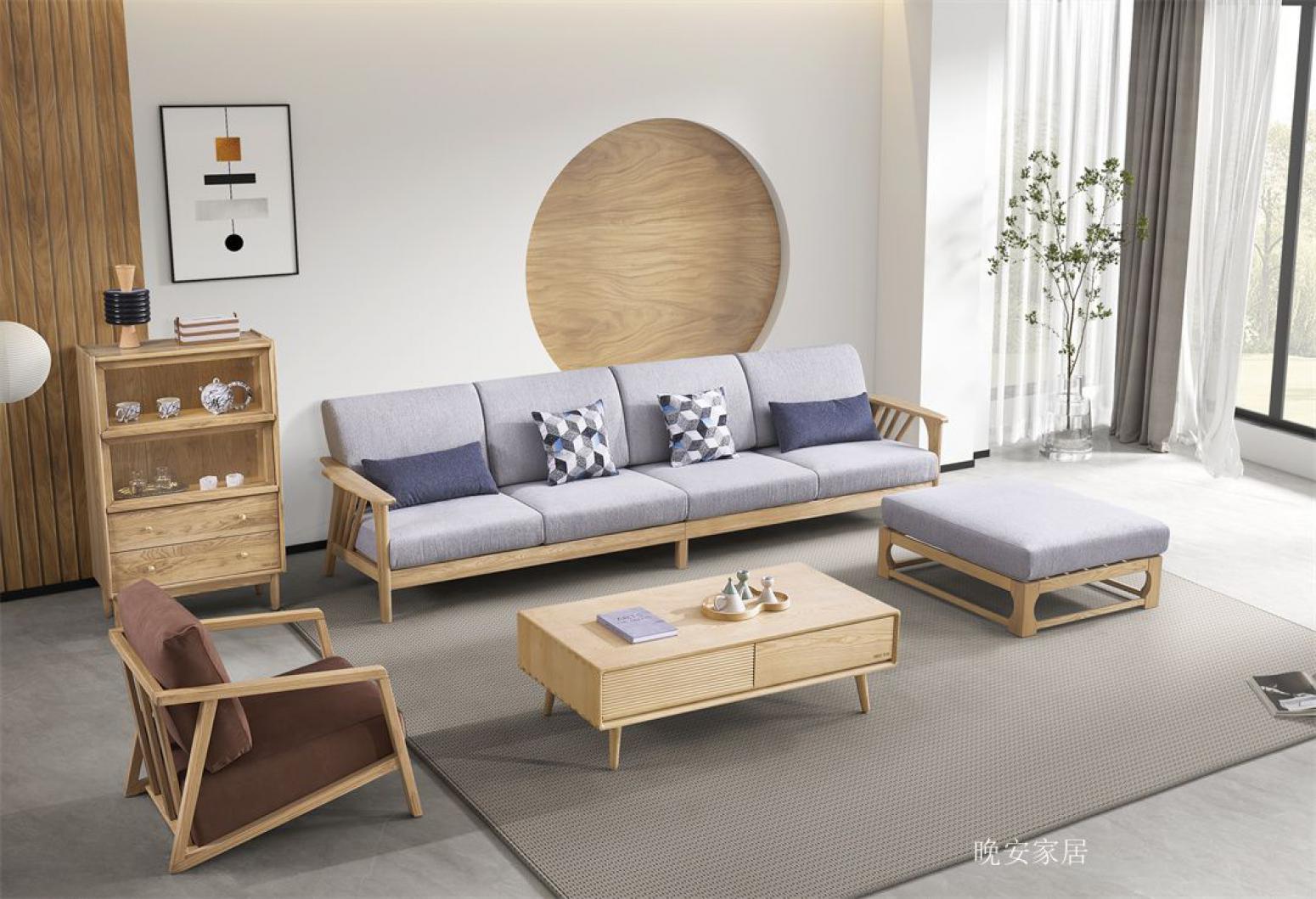 晚安家居客卧家具产品《中式实木沙发》【图1】