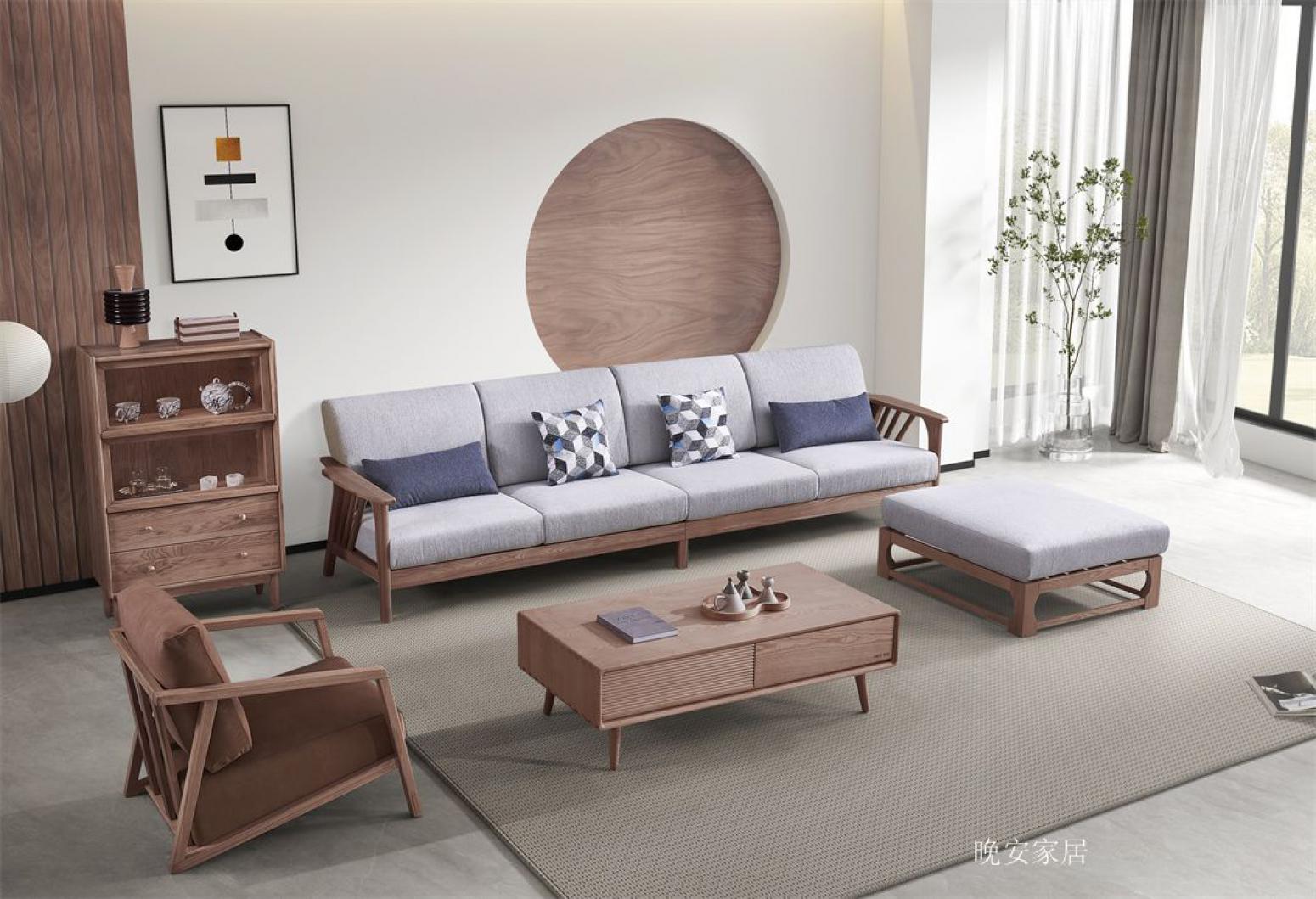 晚安家居客卧家具产品《中式实木沙发》【图3】