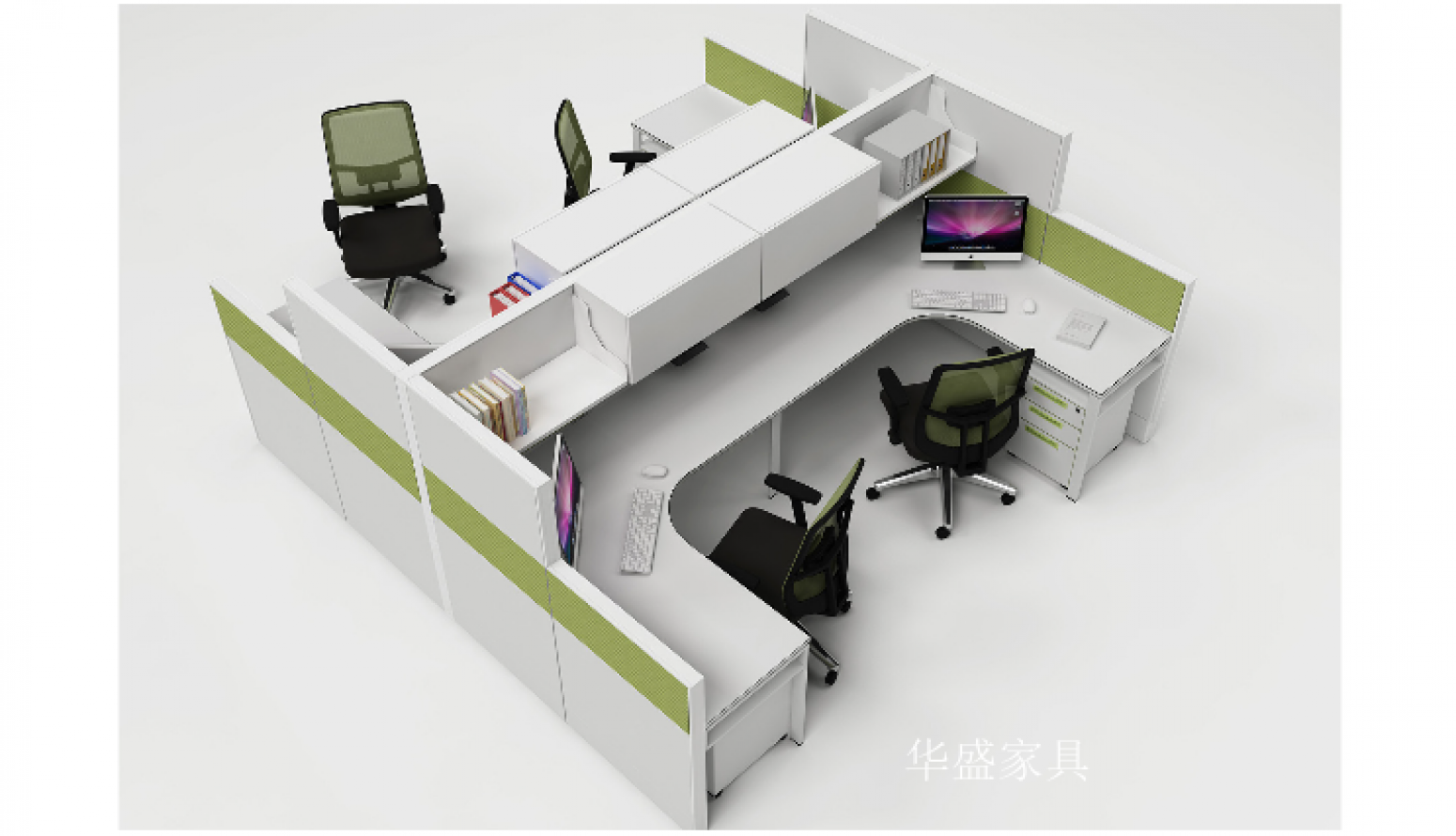 华盛家具办公家具产品《现代板式办公桌》【图3】