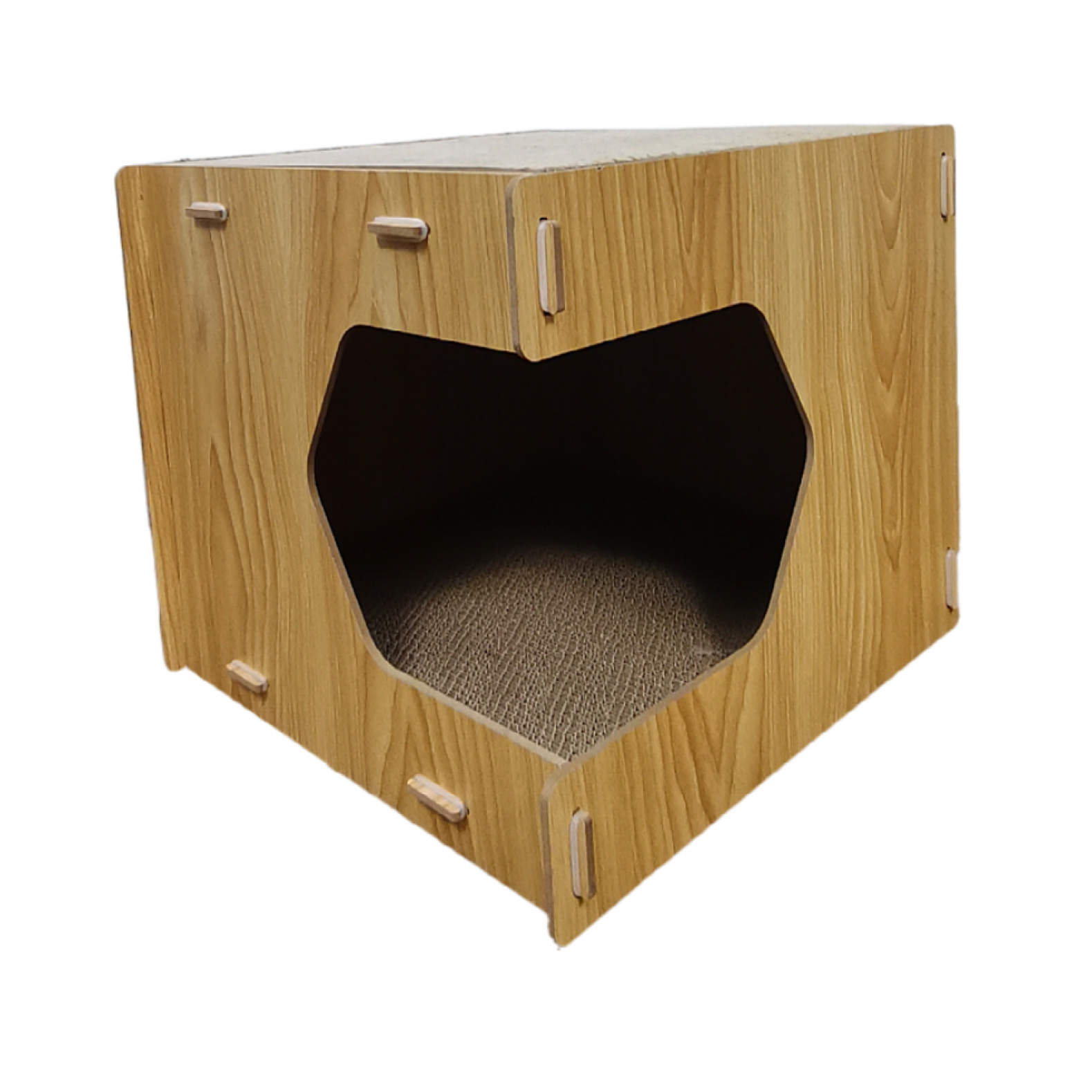 泰萌宠物宠物家具产品《实木瓦楞猫屋》【图0】