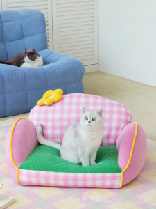 产品图片：家具企业华茂工艺宠物家具产品名称《缤纷花花宠物沙发》议价