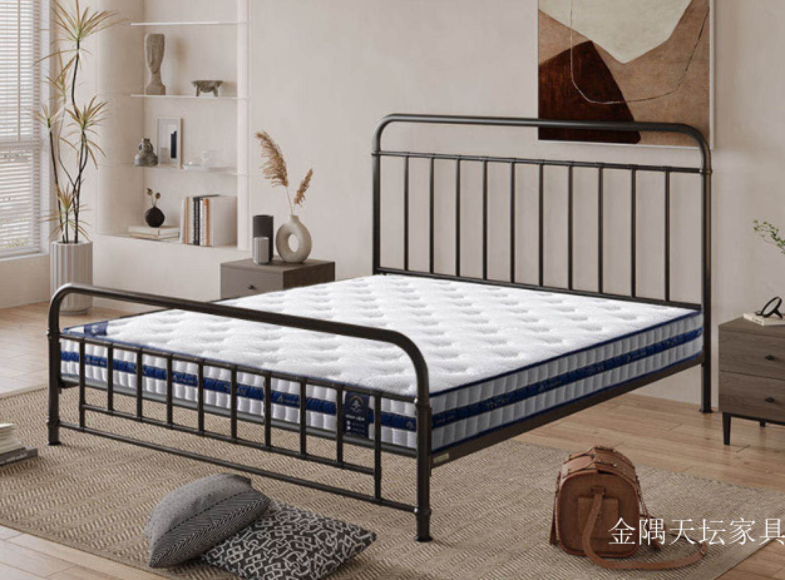 金隅天坛家具客卧家具产品《铁艺床现代家具》【图1】