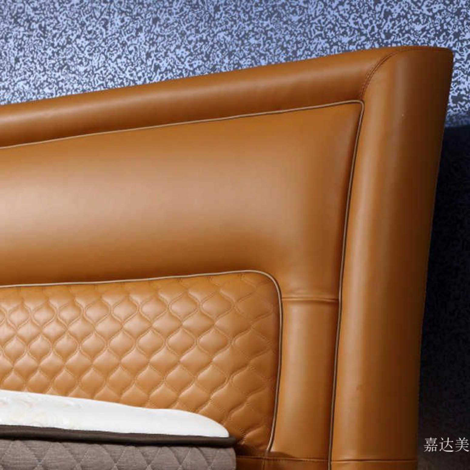 嘉达美客卧家具产品《真皮现代床》【图1】