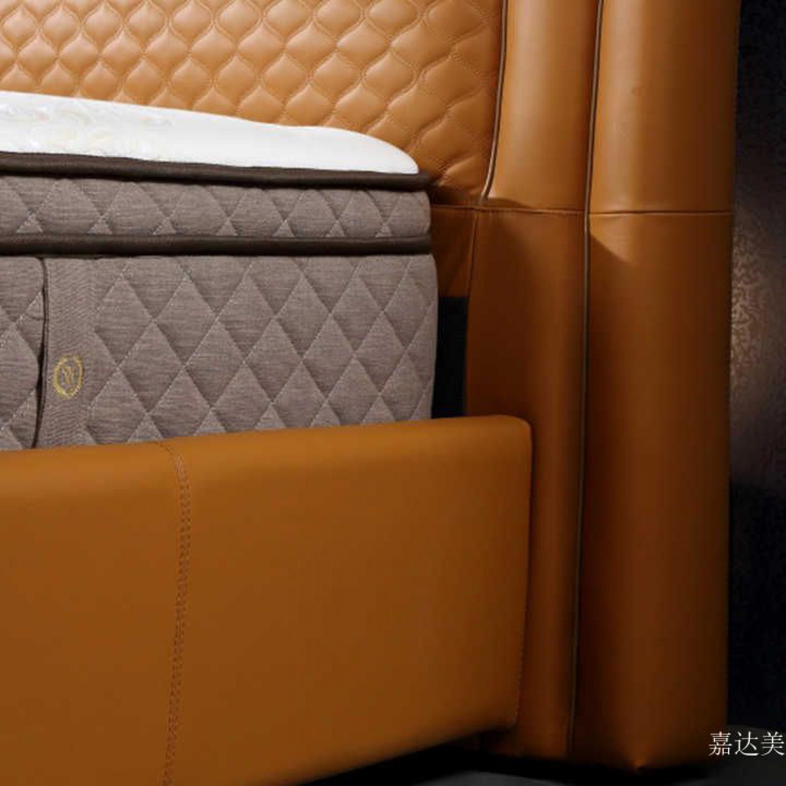 嘉达美客卧家具产品《真皮现代床》【图2】