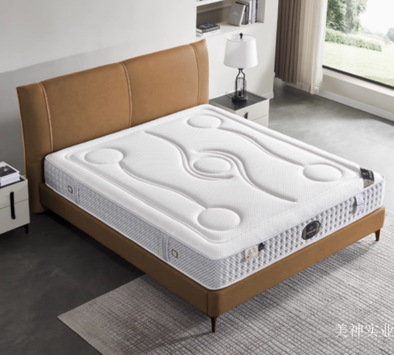 美神实业客卧家具产品《美神意式真皮床》【图2】