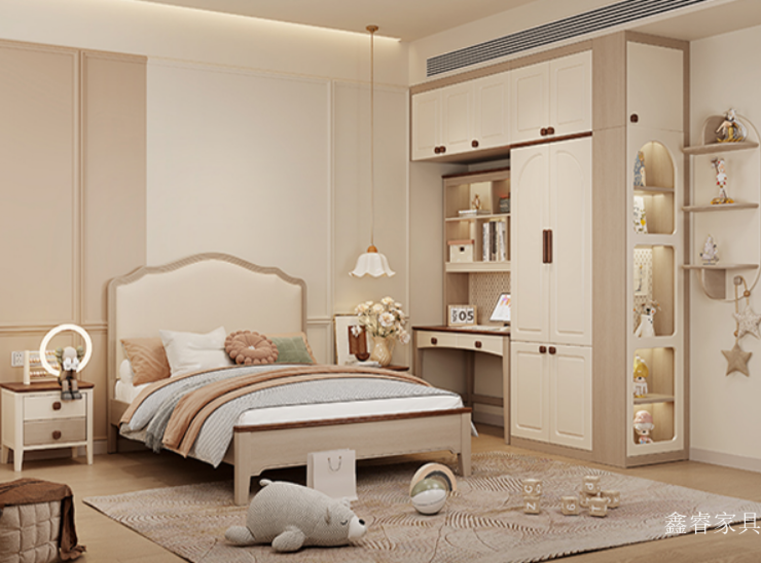 鑫睿家具儿童家具产品《睿美实木儿童床》