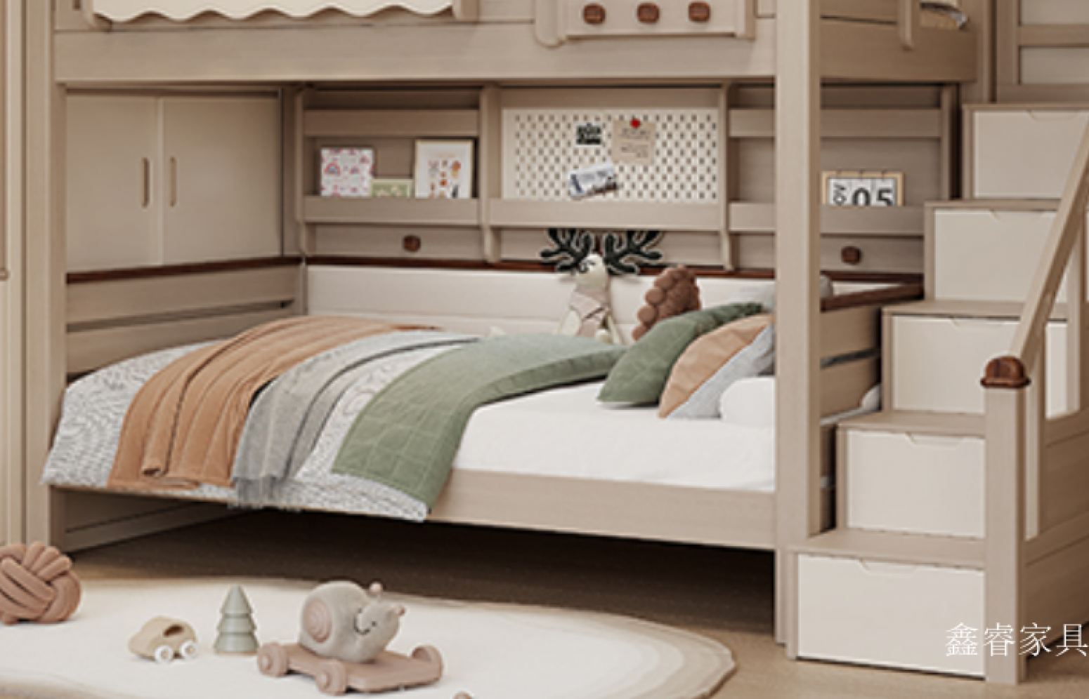 鑫睿家具儿童家具产品《睿美双层儿童床》【图1】