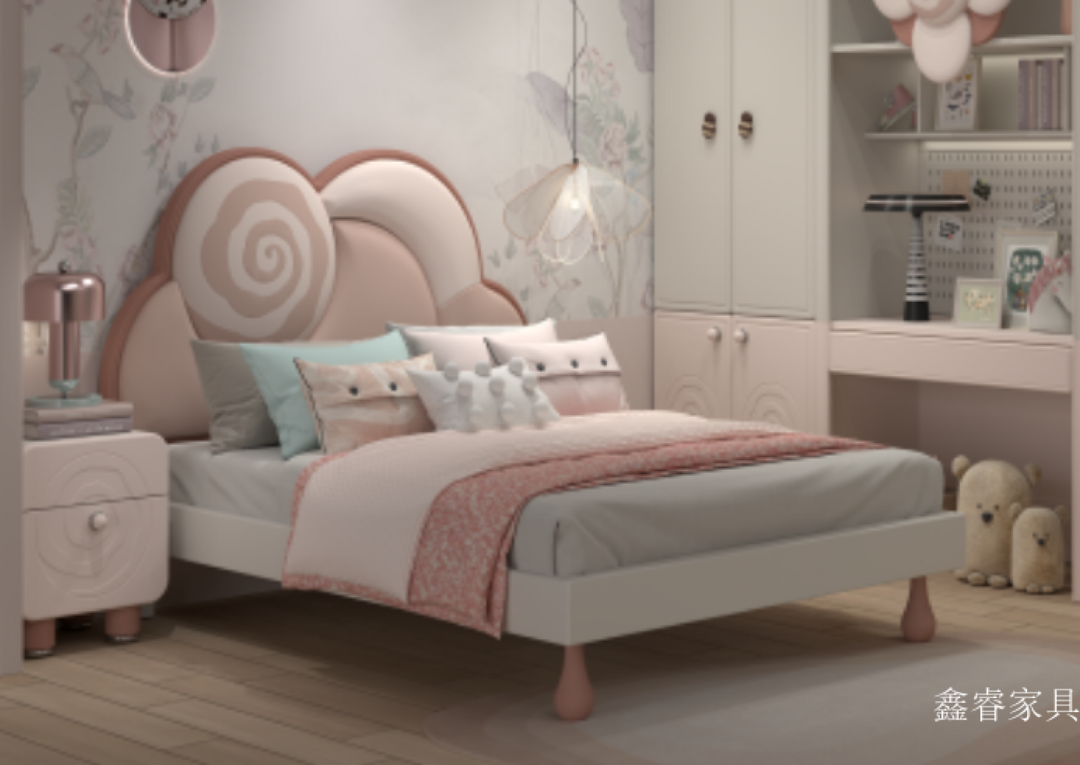 鑫睿家具儿童家具产品《花漾公主风儿童床》【图1】
