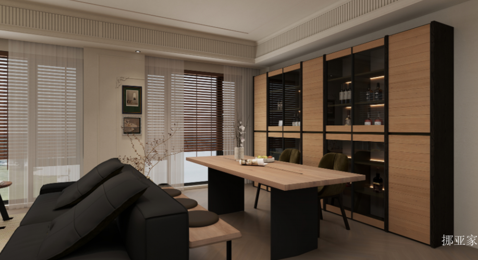 挪亚家客卧家具产品《双拼实木桌》【图1】