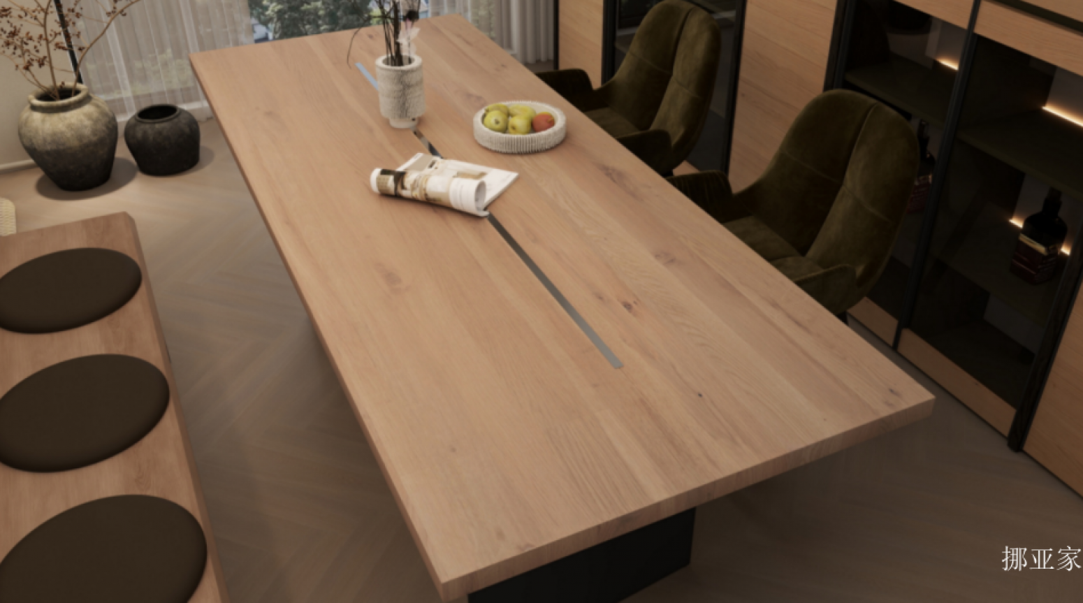 挪亚家客卧家具产品《双拼实木桌》【图2】