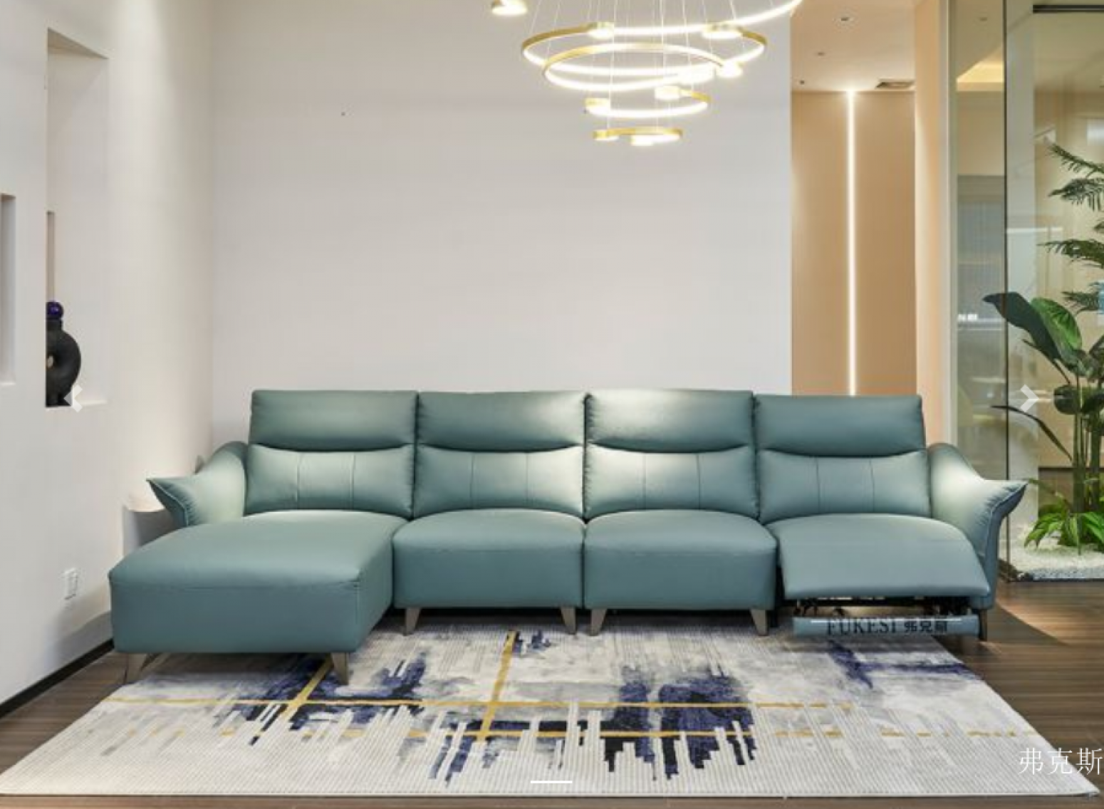 弗克斯智能家居产品《浅蓝色电动沙发》
