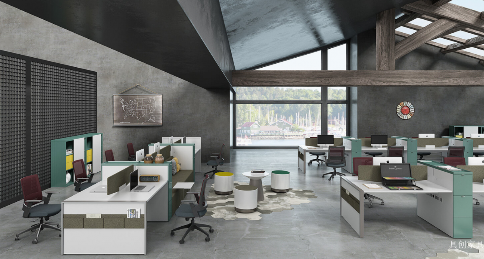 具创家具办公家具产品《大麦系列职员办公桌》【图1】