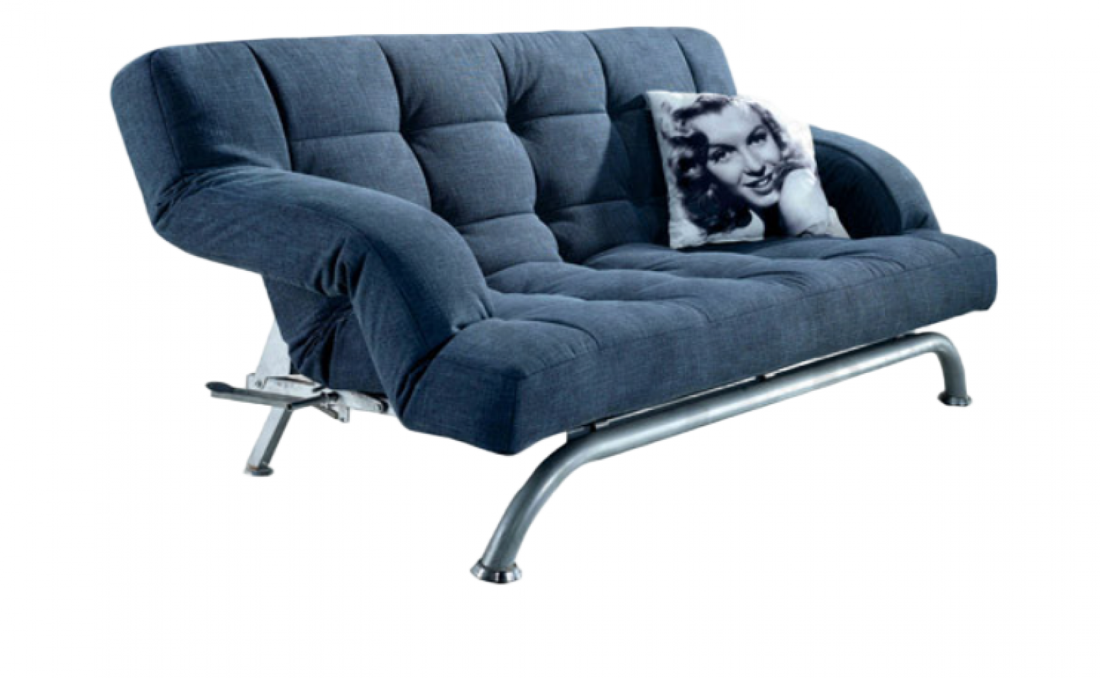 博士顿客卧家具产品《深蓝菱格软体沙发床》【图0】