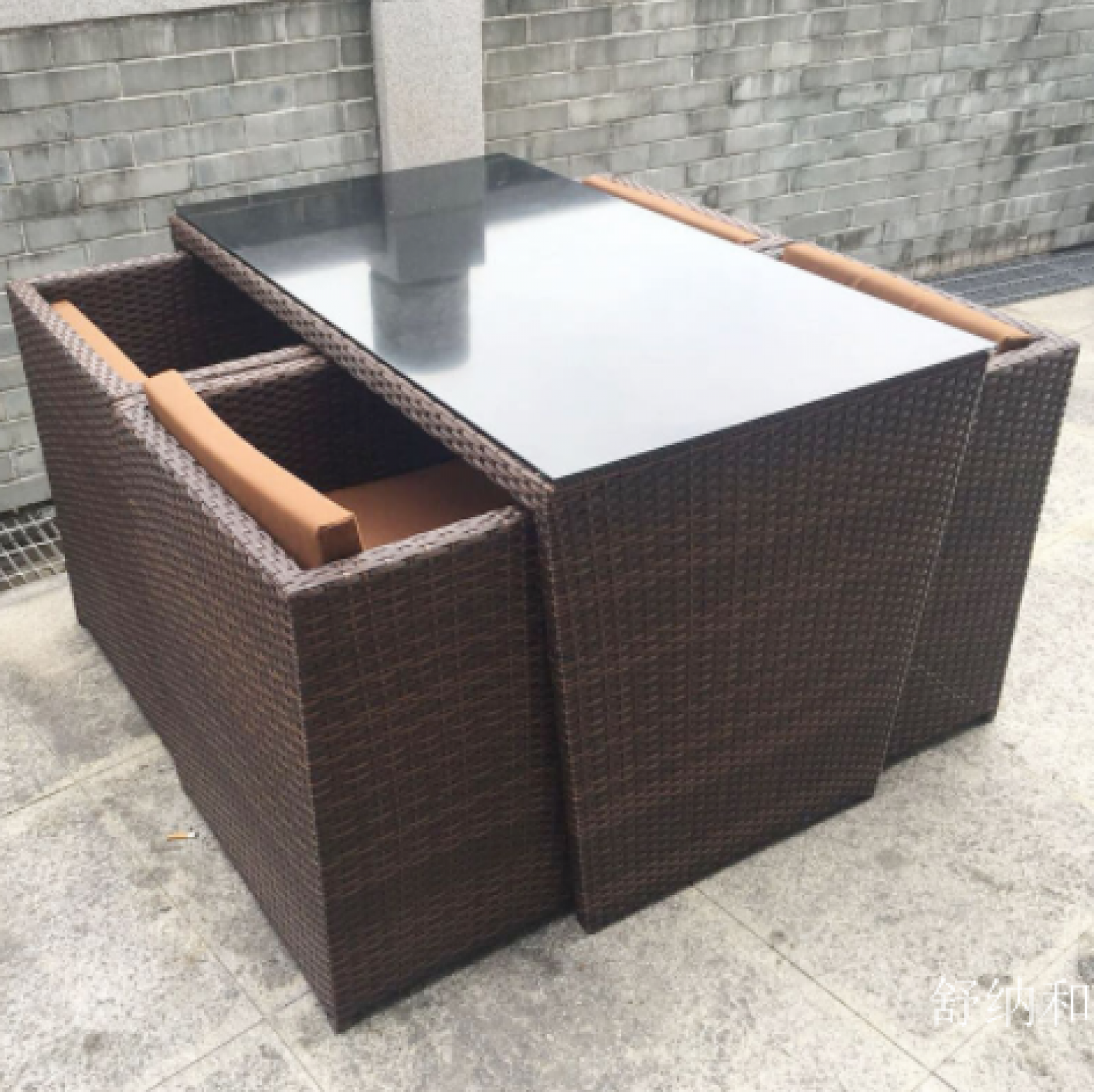 舒纳和户外家具产品《田园户外编藤桌椅》【图1】