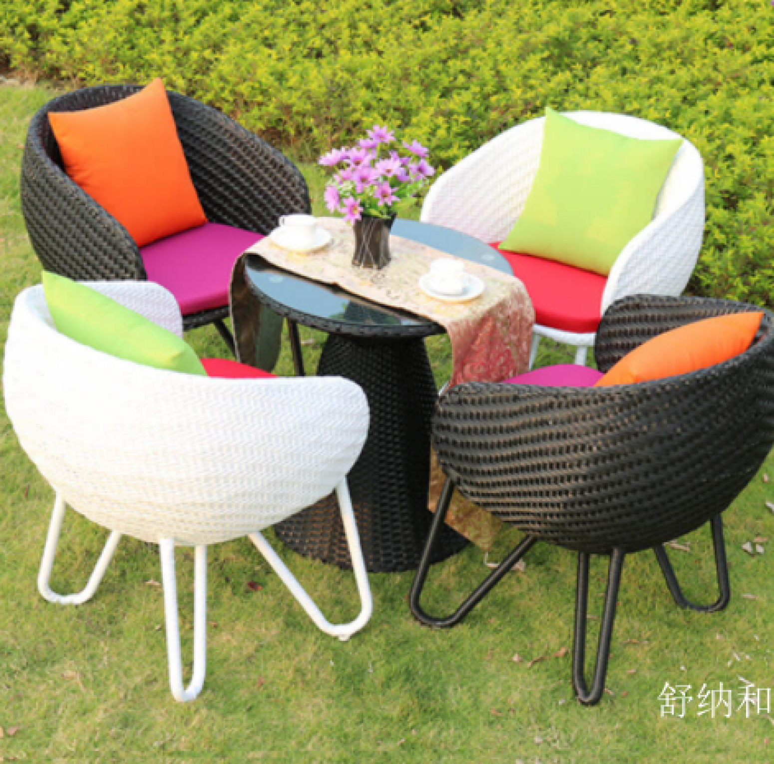 舒纳和户外家具产品《高档别墅户外编藤桌椅》