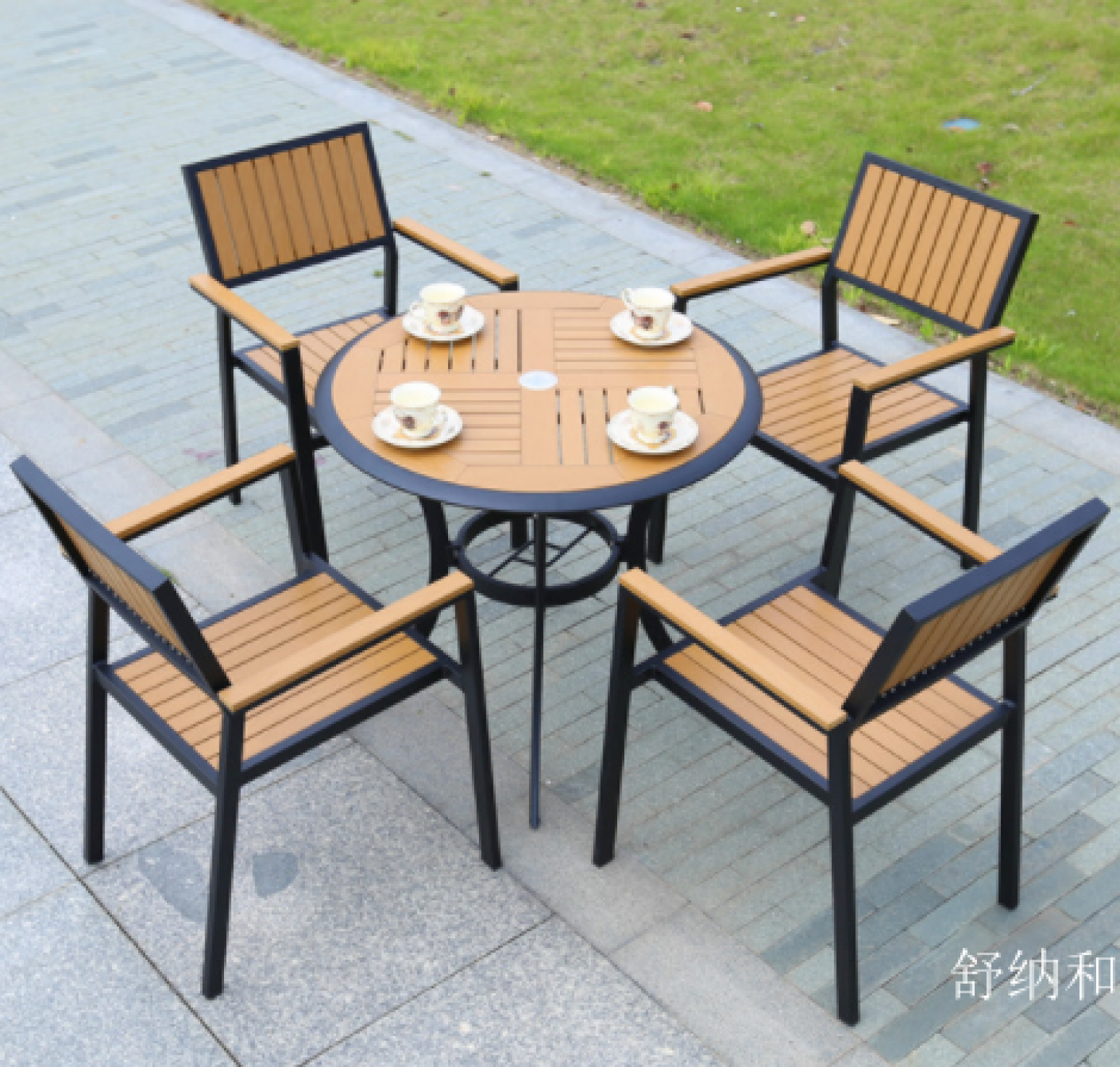 舒纳和户外家具产品《商用咖啡厅木桌餐椅》【图1】