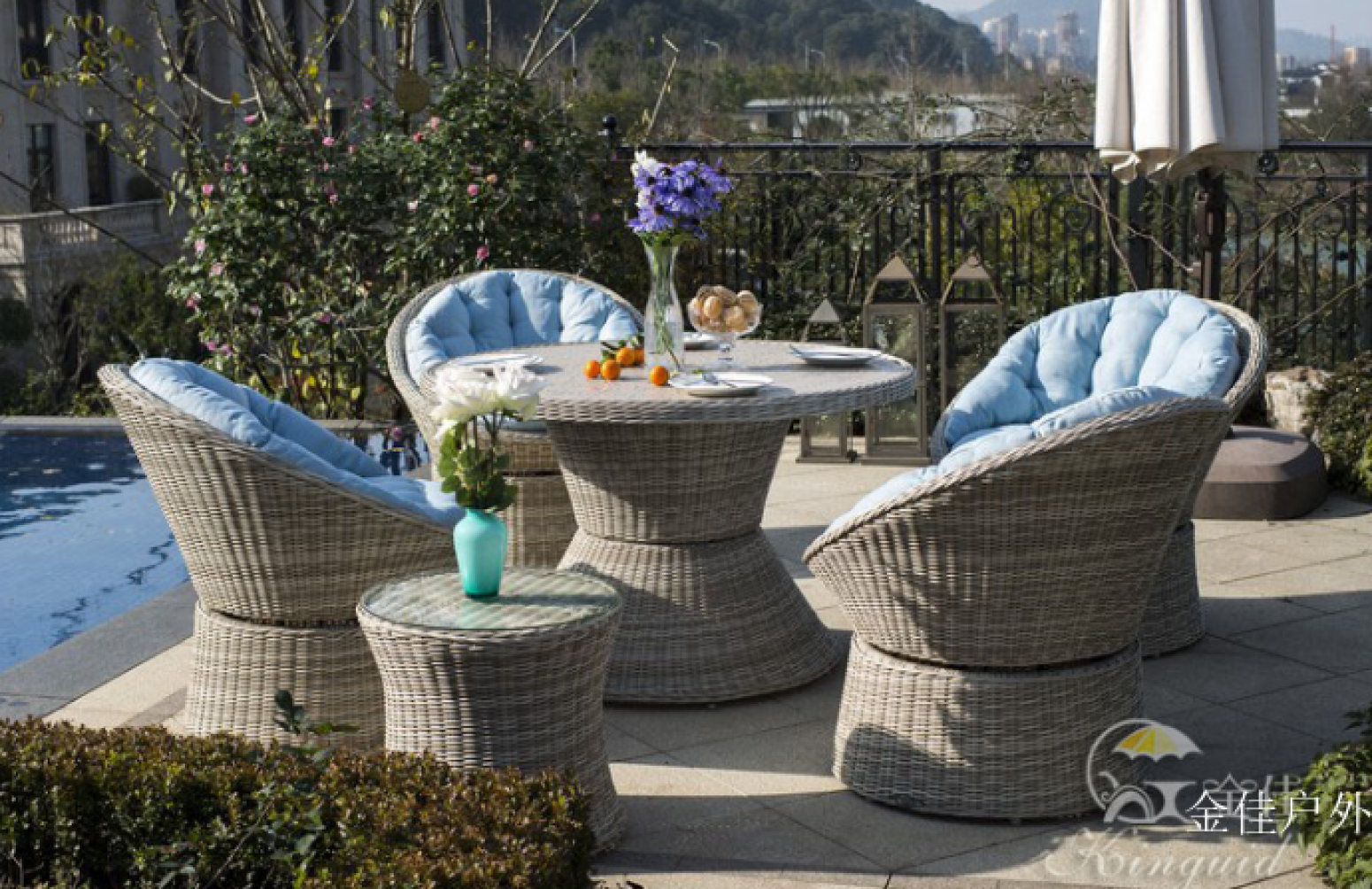 金佳户外户外家具产品《圆形户外休闲桌椅》【图0】