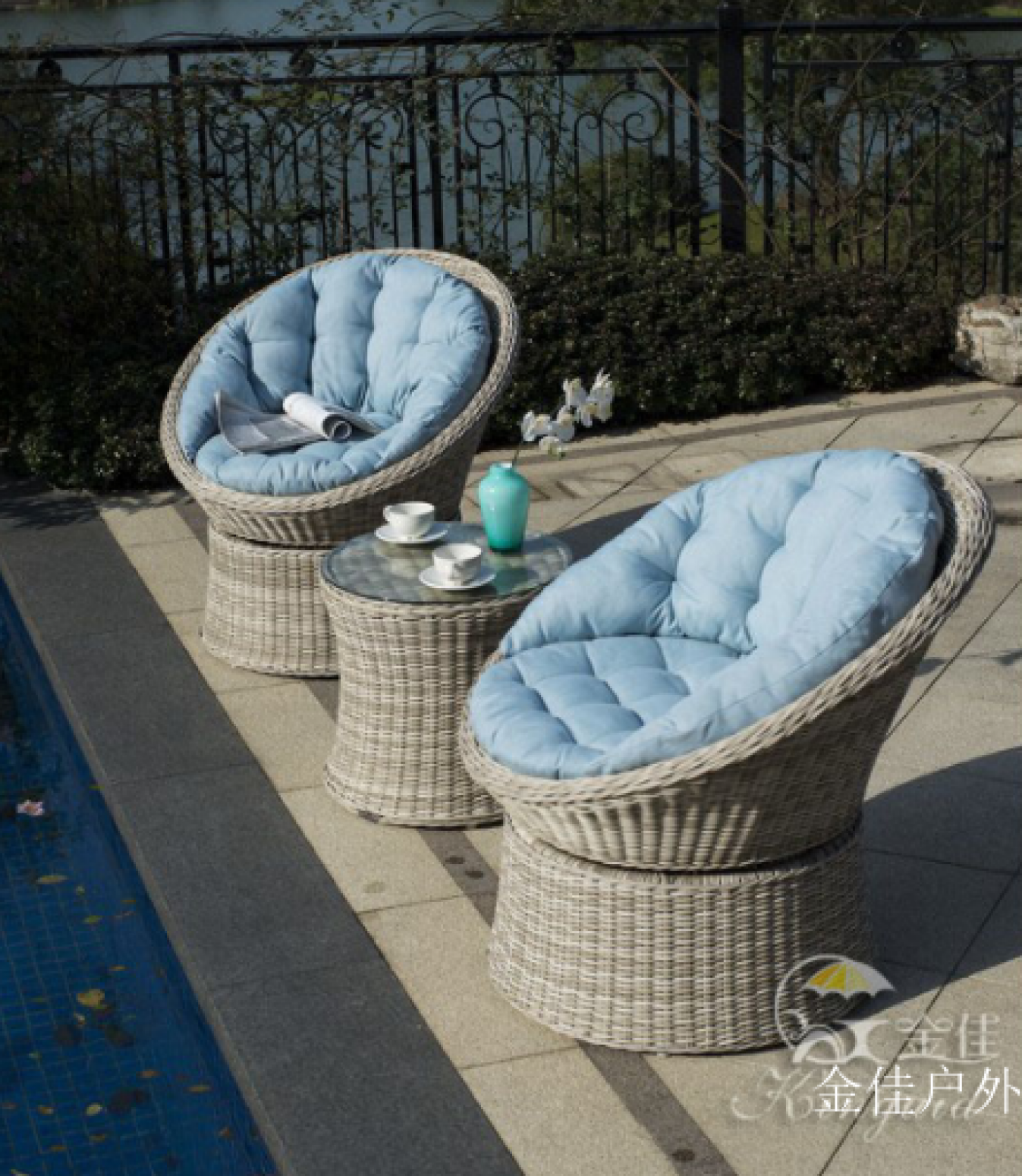 金佳户外户外家具产品《圆形户外休闲桌椅》【图1】