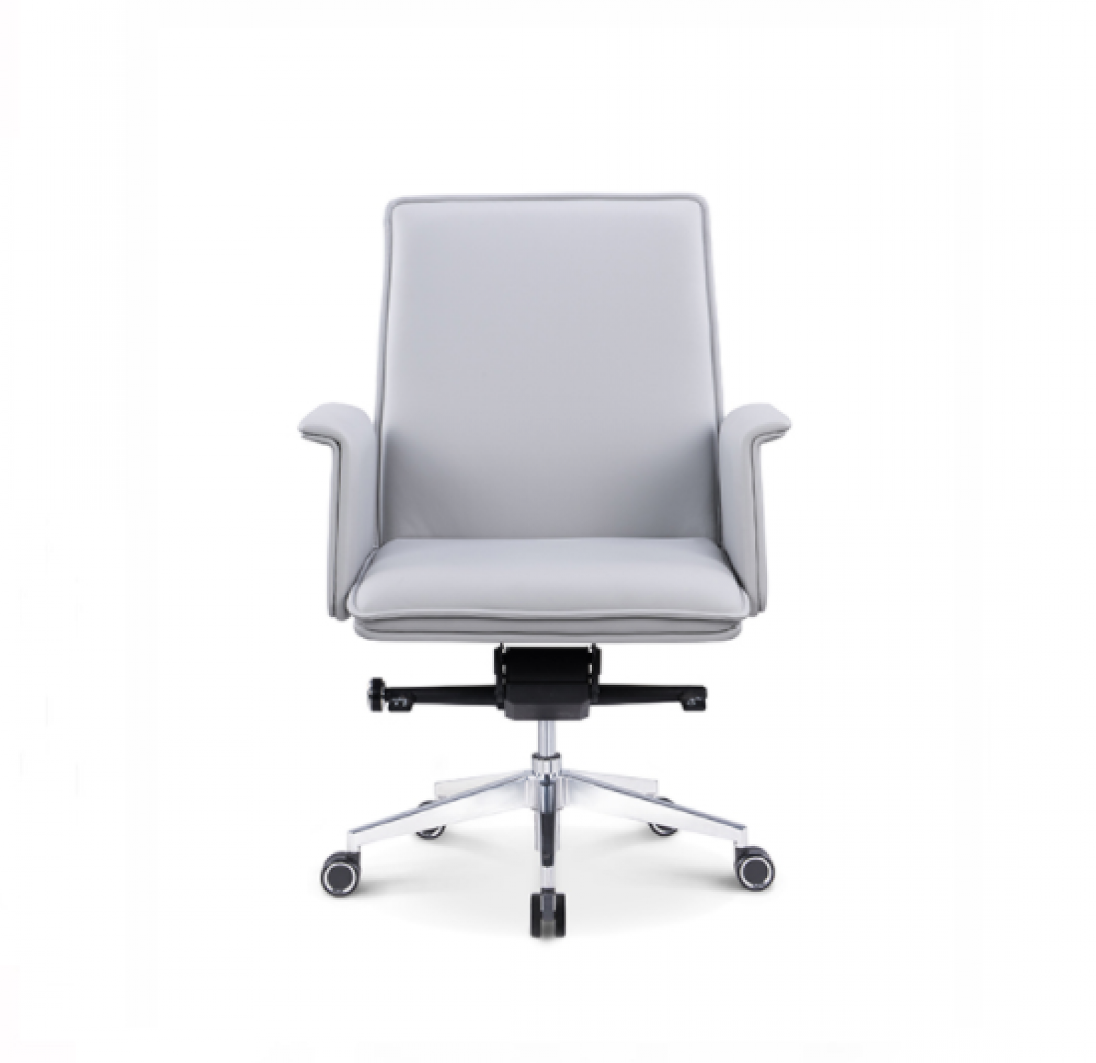 万众国际办公家具产品《浅灰皮质办公椅》