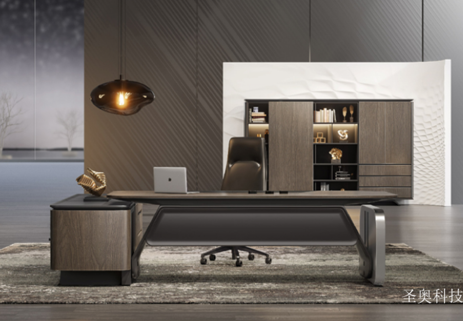 圣奥科技办公家具产品《昂蒂那办公桌》