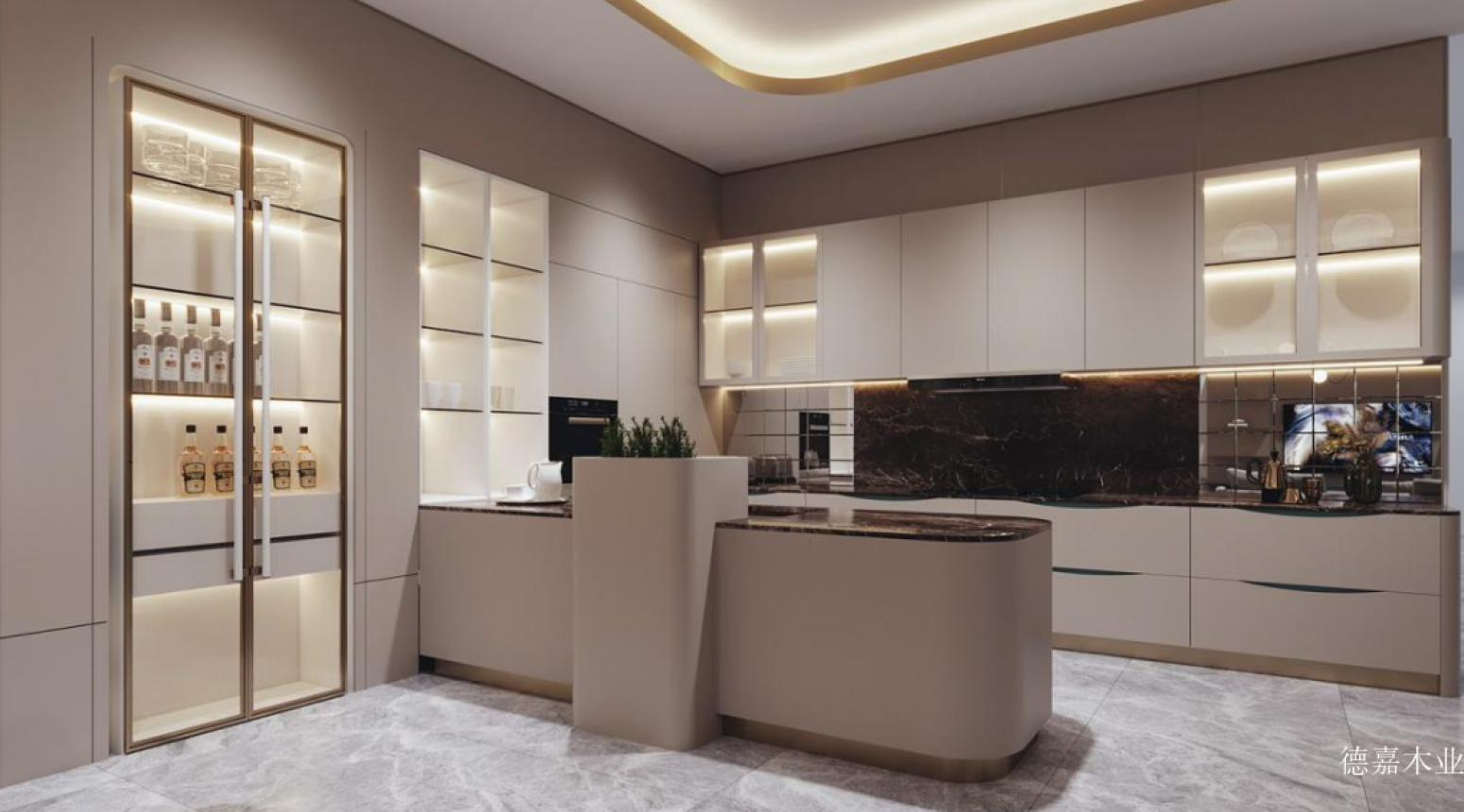 德嘉木业厨卫家具产品《轻奢简约橱柜》【图0】