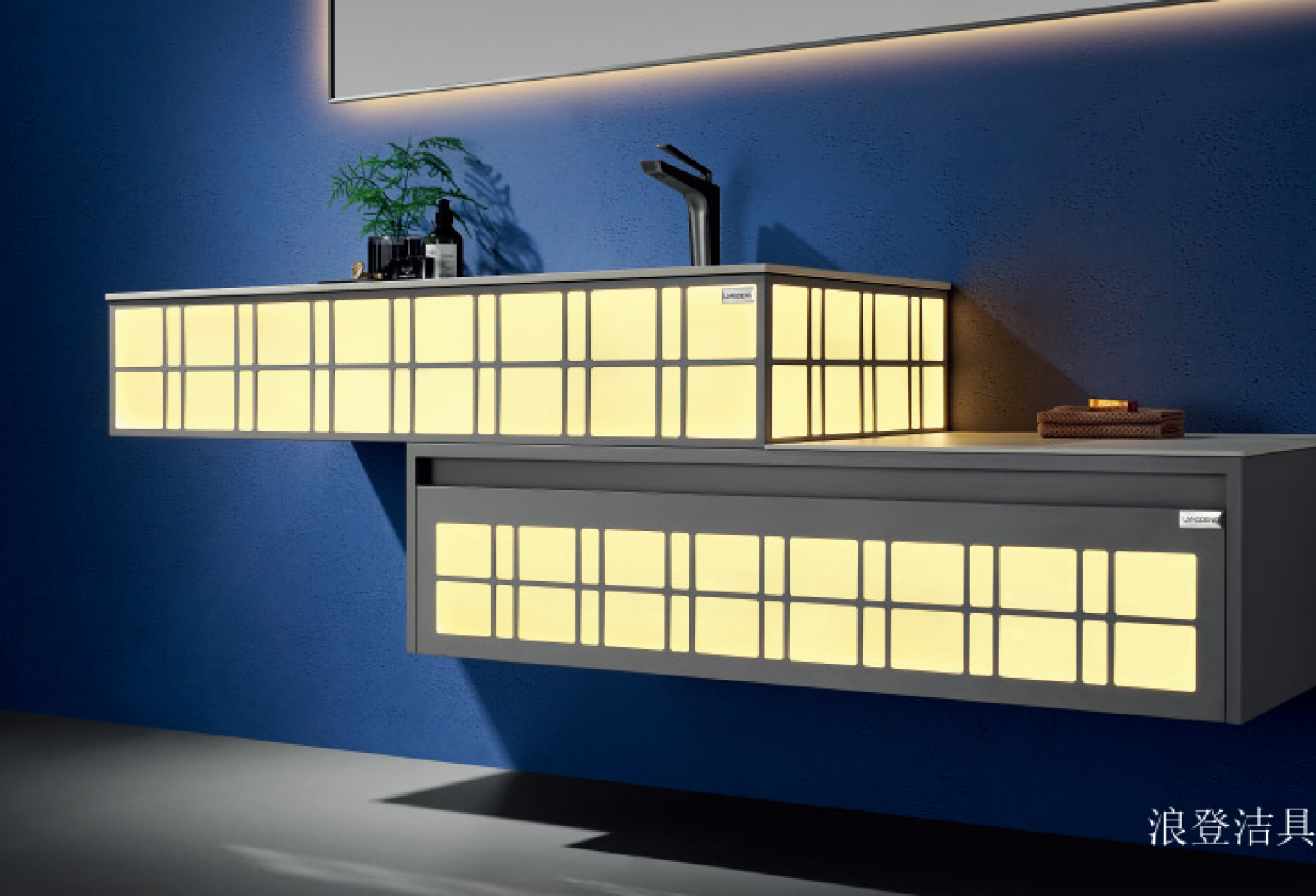 浪登洁具厨卫家具产品《LD3872浴室柜》【图1】