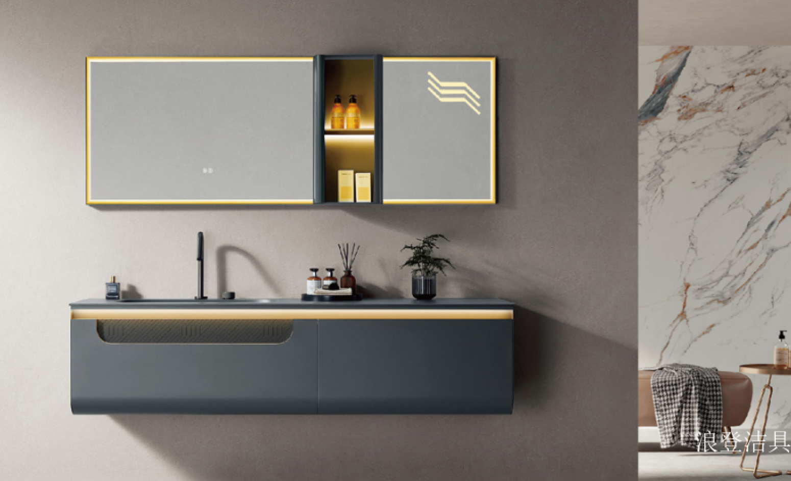 浪登洁具厨卫家具产品《LD3818浴室柜》【图0】