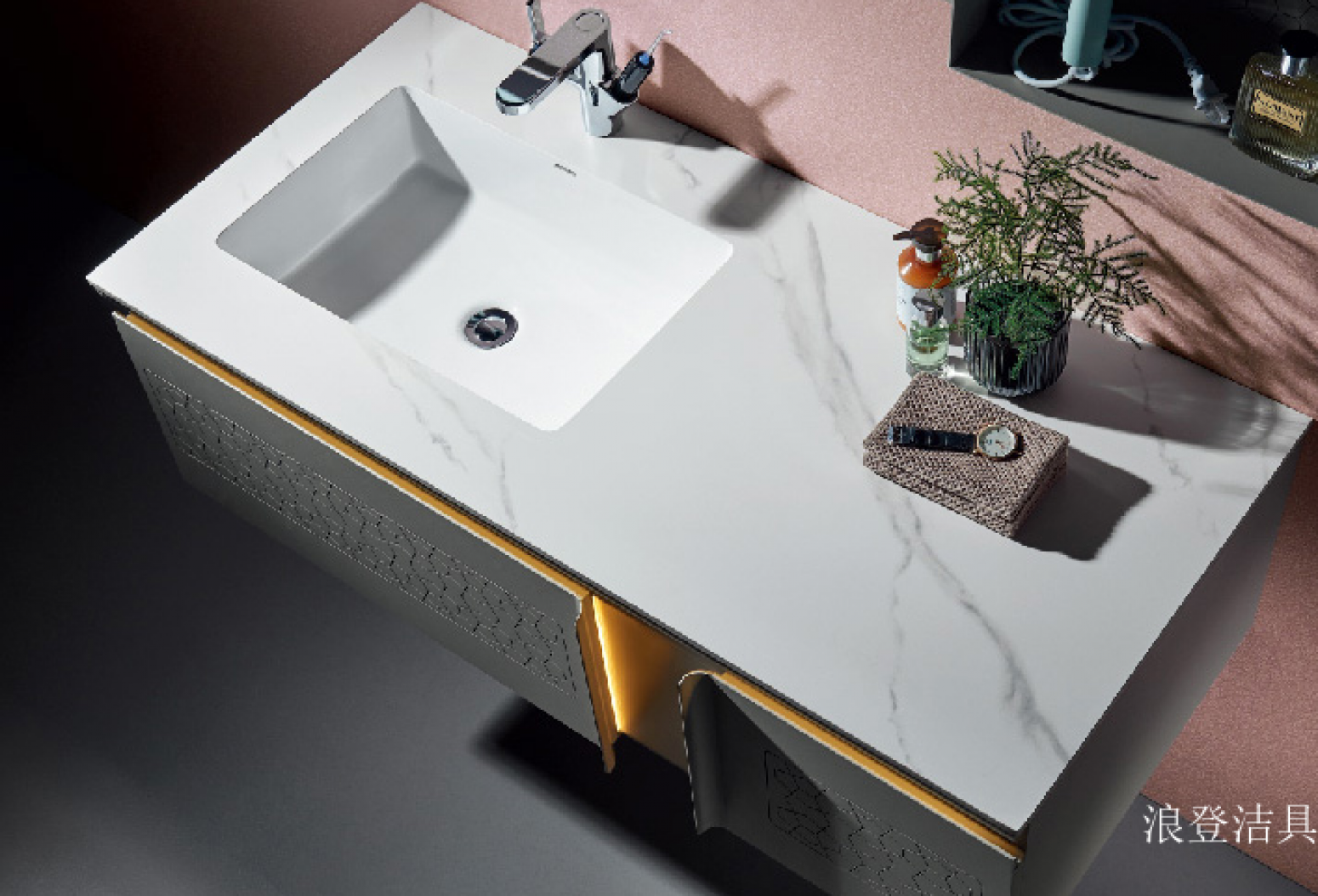 浪登洁具厨卫家具产品《爱尔兰灰浴室柜》【图2】