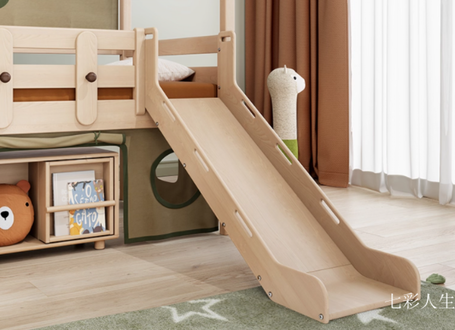 七彩人生儿童家具产品《树屋儿童床》【图2】