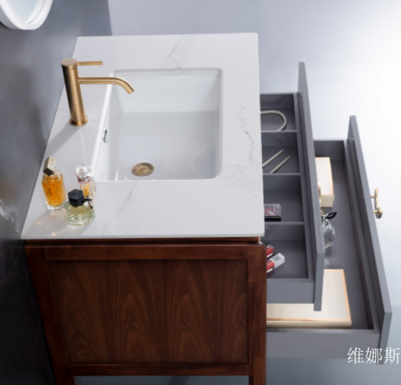 维娜斯厨卫家具产品《南美胡桃木浴室柜》【图3】