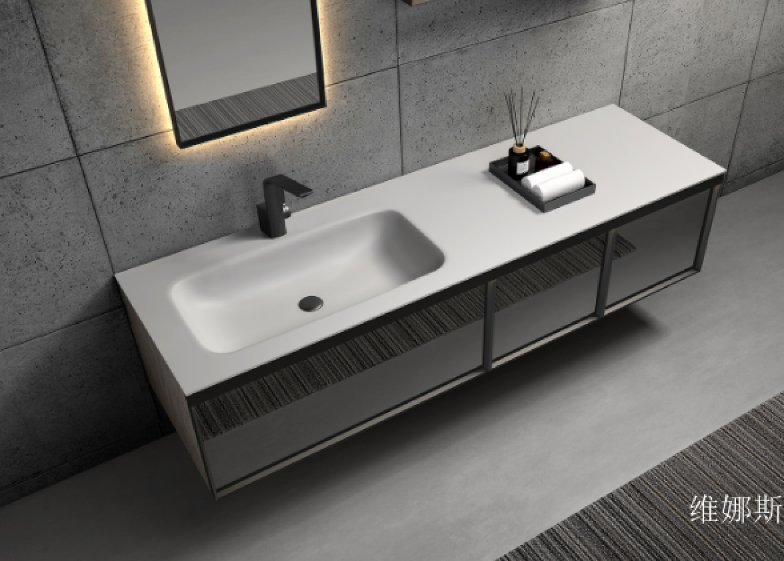 维娜斯厨卫家具产品《P180炫酷浴室柜》【图1】