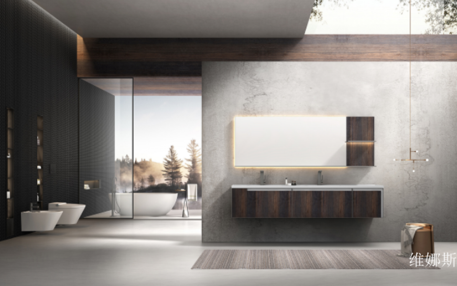 维娜斯厨卫家具产品《木合金浴室柜》