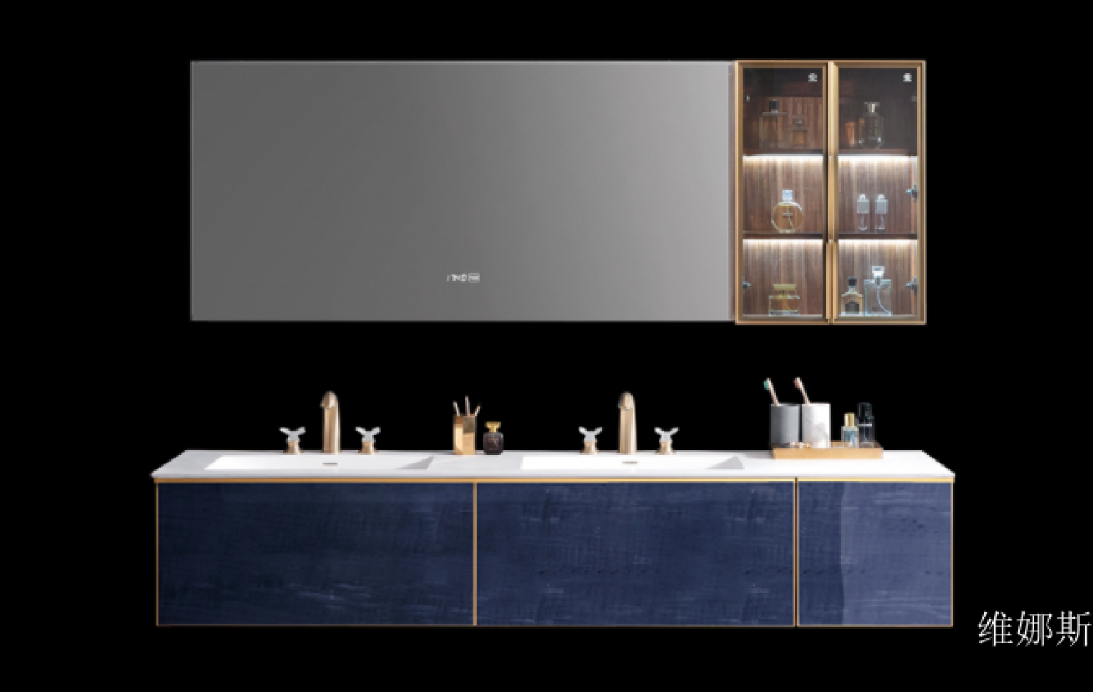 维娜斯厨卫家具产品《双盆轻奢浴室柜》【图0】