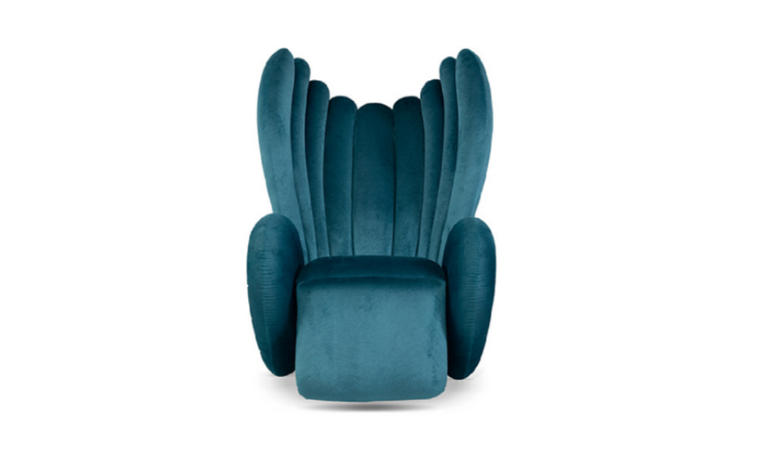 华意家居客卧家具产品《孔雀蓝扇形艺术休闲椅》【图0】