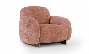 华意家居客卧家具产品《粉棕毛绒云感休闲椅》议价