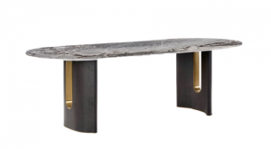 华意家居客卧家具产品《嵌金大理石椭圆餐台》议价