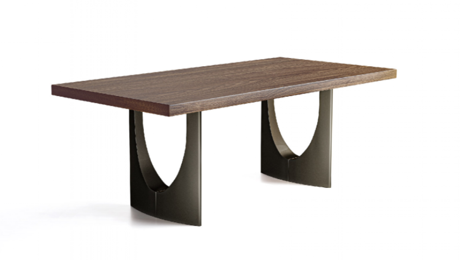 华意家居客卧家具产品《深木U型金属脚餐台》【图0】