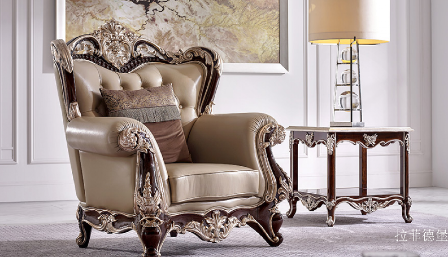 拉菲德堡客卧家具产品《皇室玫瑰金沙发》【图1】