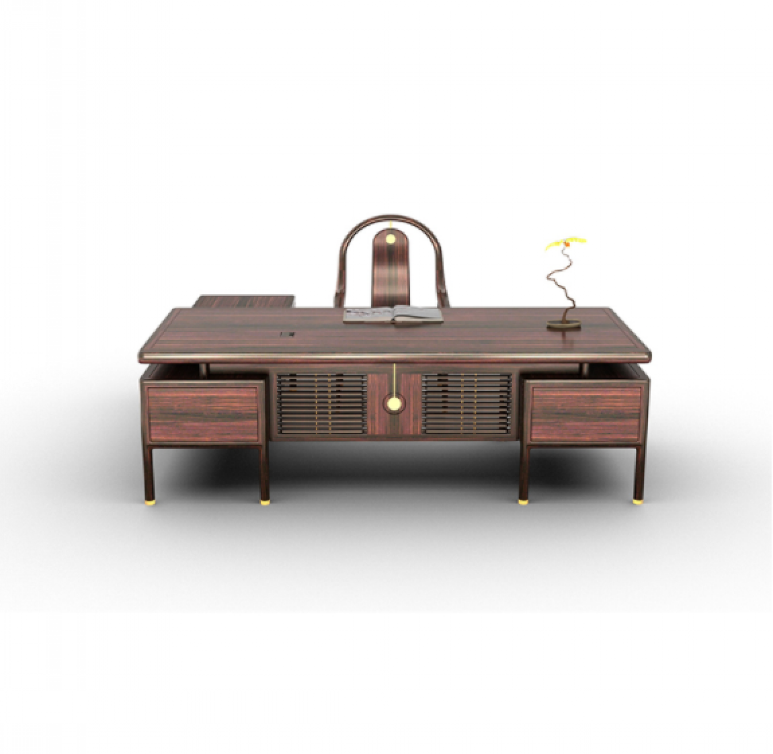 和砚家居办公家具产品《观月实木大班台》