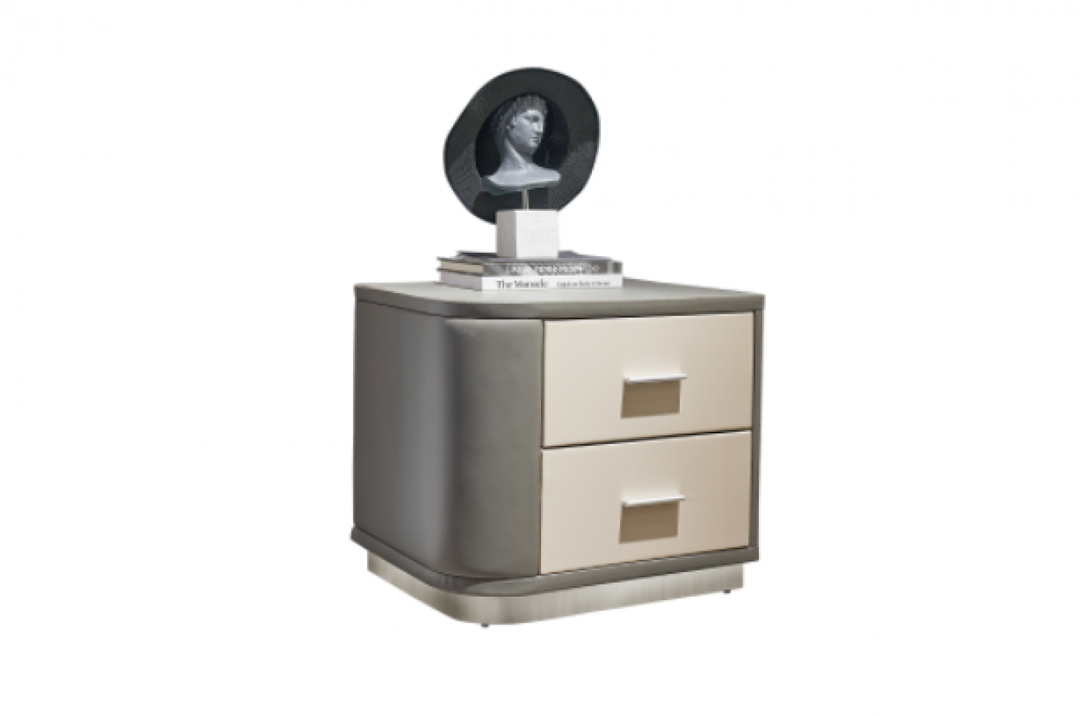 卡路福客卧家具产品《灰米拼色轻奢床头柜》