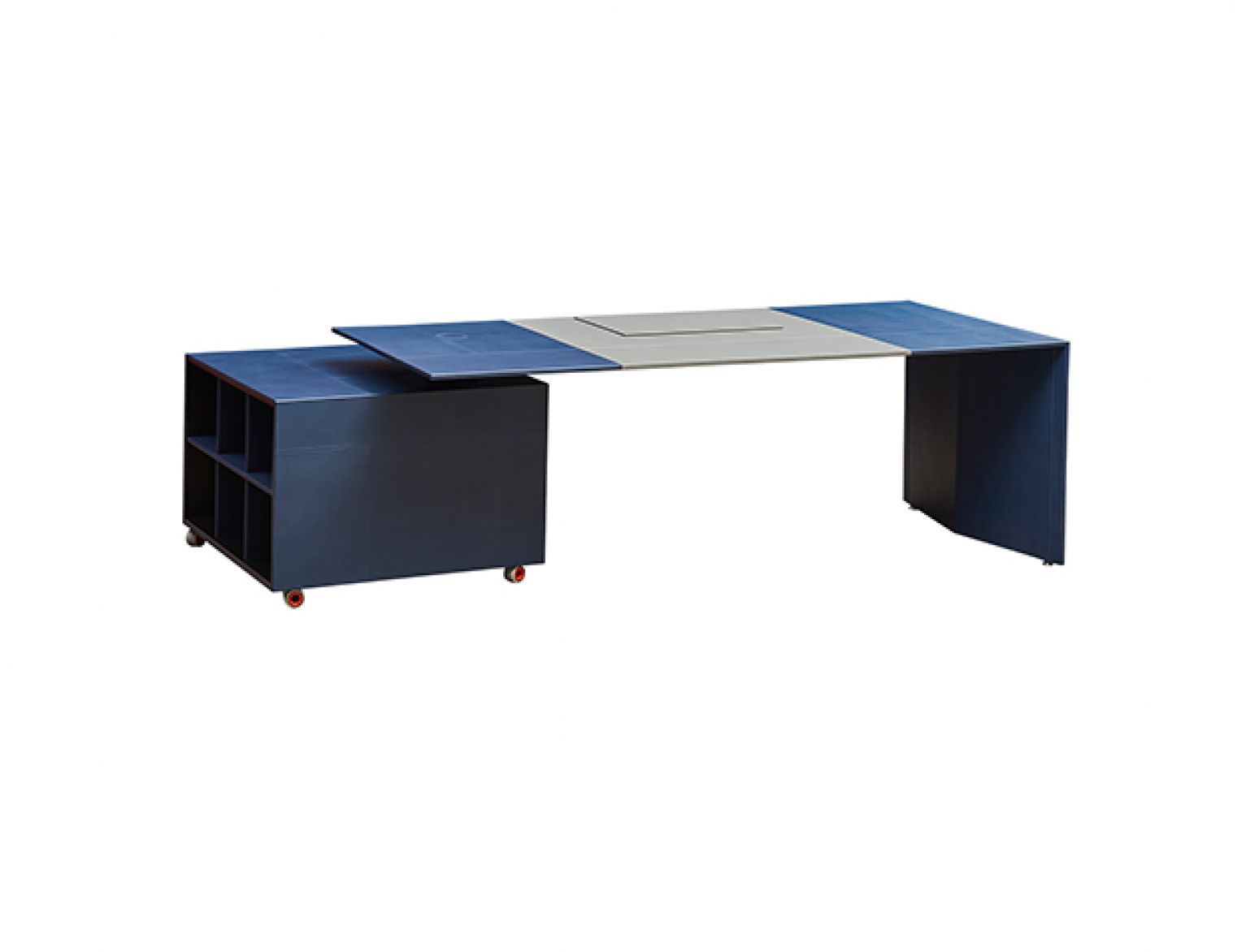 美廷理创办公家具产品《蓝调智格商务班台》