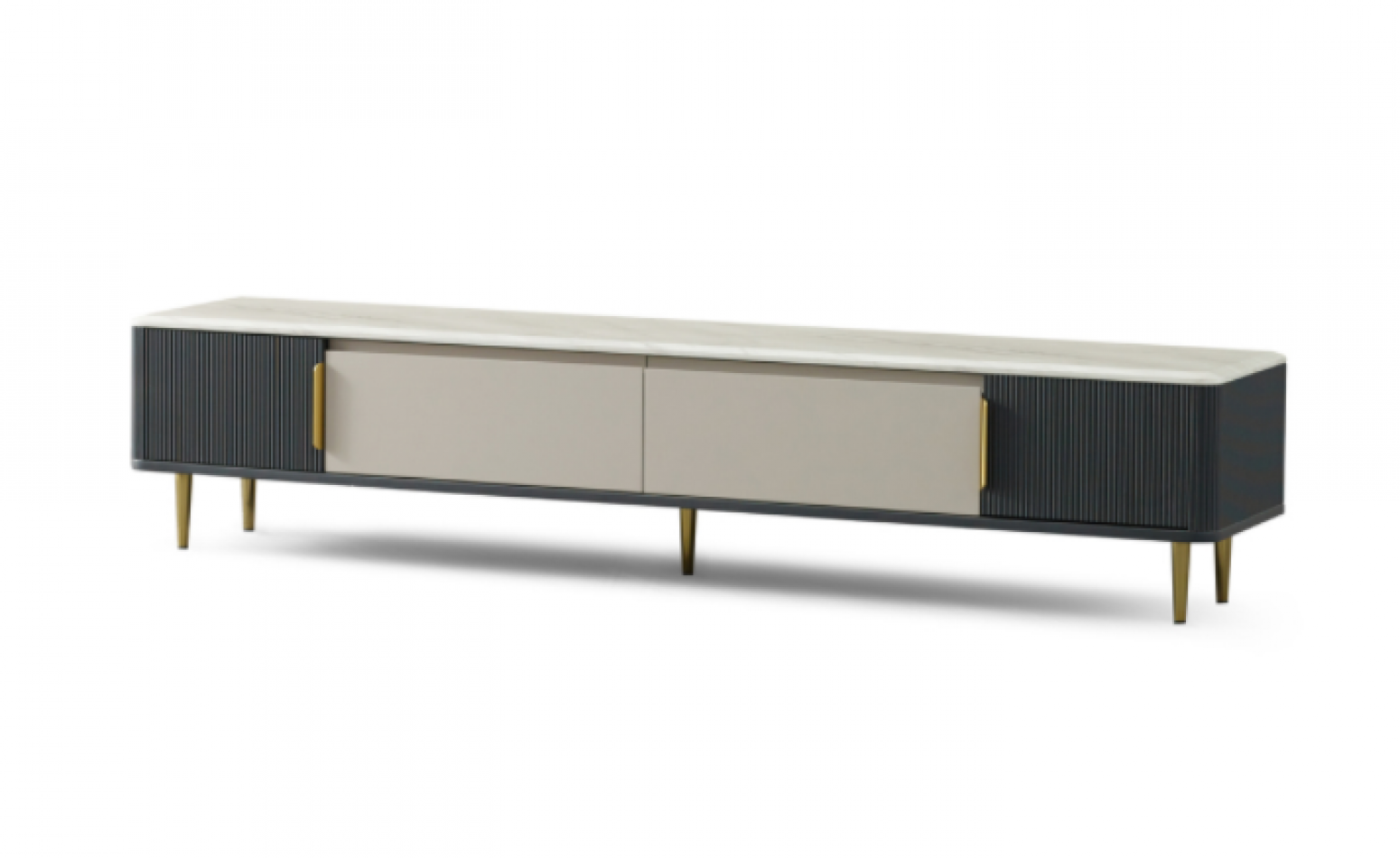 朗萨家私客卧家具产品《奢金灰调大理石电视柜》