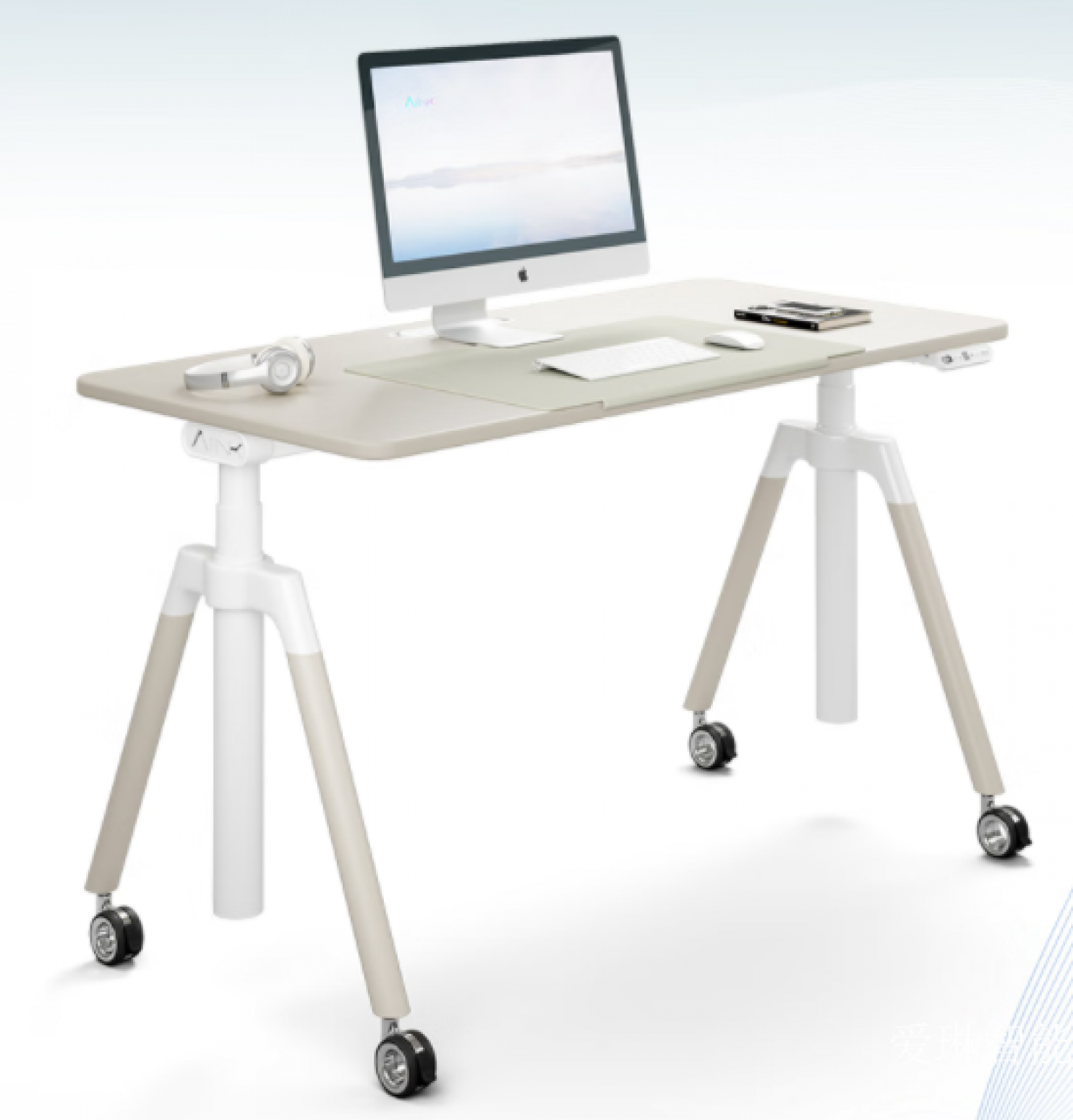 爱琳智能办公家具产品《雅典白电动升降桌》【图0】