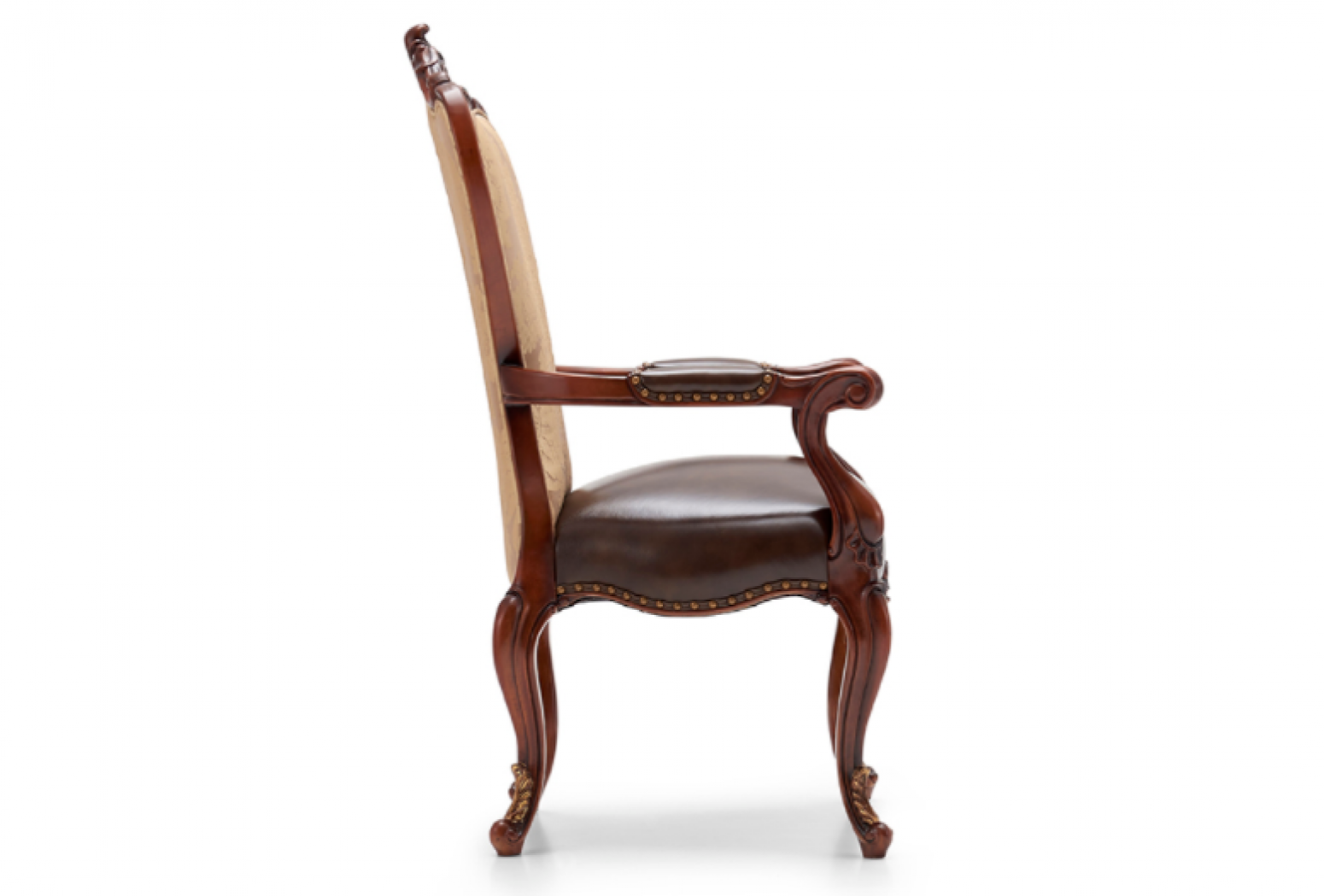 大风范客卧家具产品《古典雕花布艺真皮餐椅》【图1】