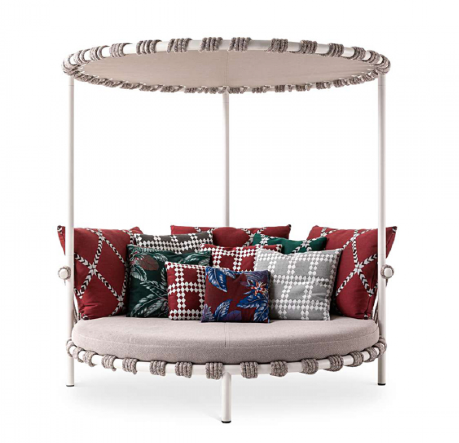 笋卯家居户外家具产品《蓝绿织绳休闲户外沙发》【图0】