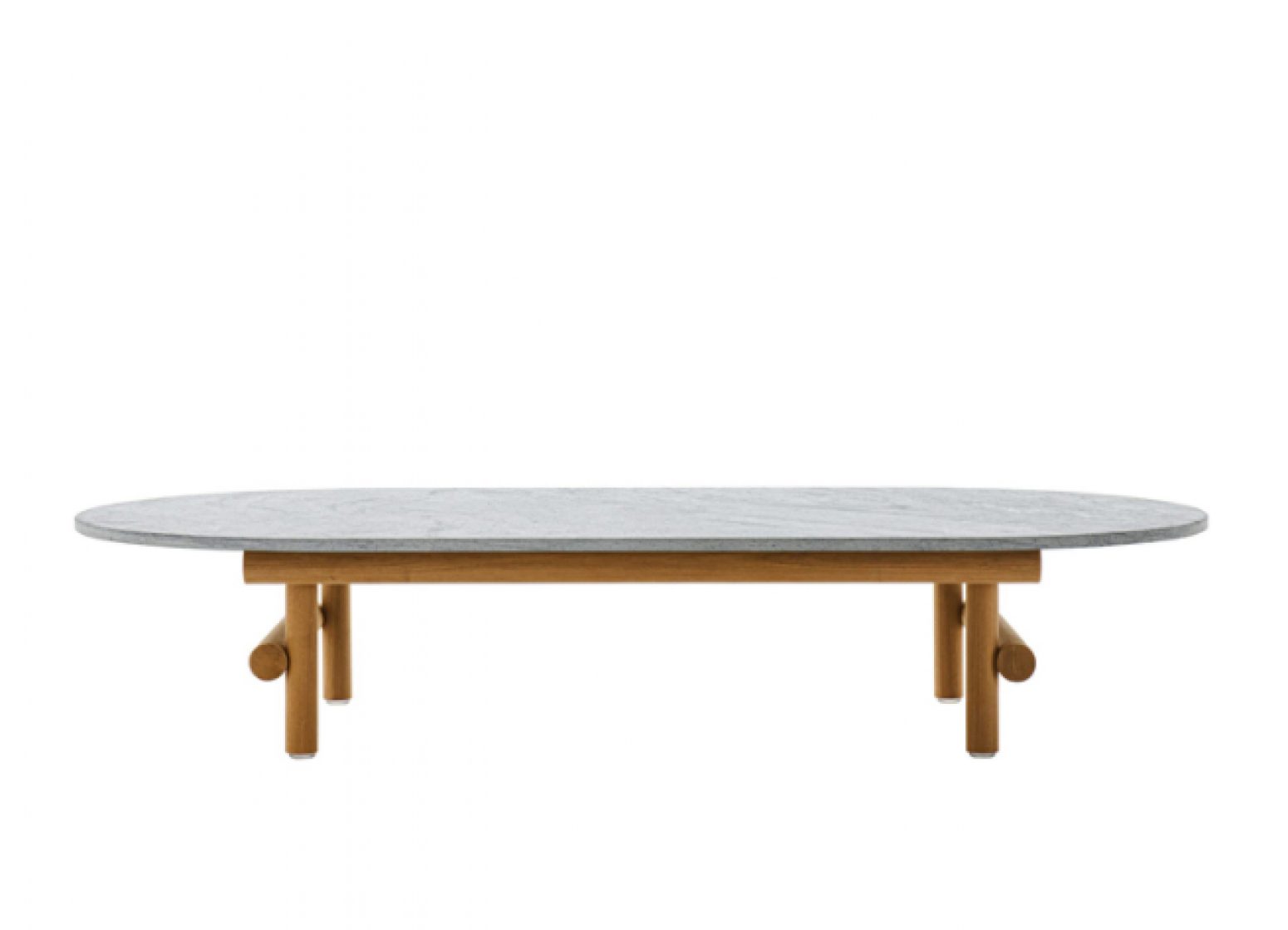 笋卯家居户外家具产品《大理石木架户外茶几》