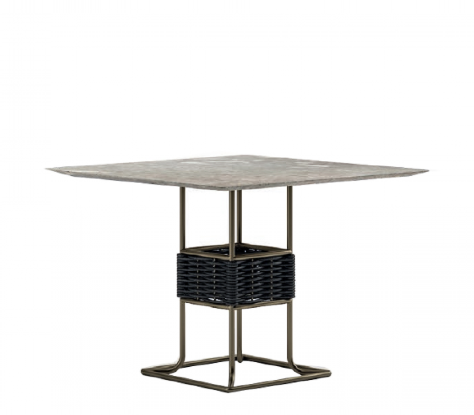 笋卯家居户外家具产品《石面藤编户外餐台》