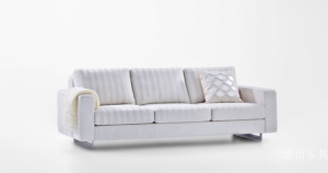 迪信家具客卧家具产品-《浅米条纹简约沙发》